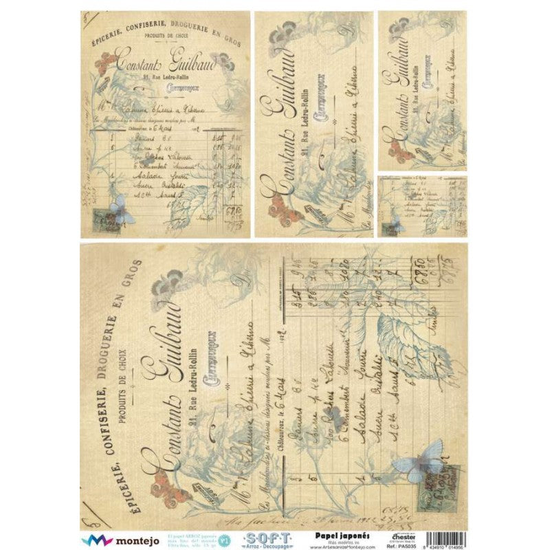 SPA5035 Papel de Arroz Japonés SOFT A3.CADENCE