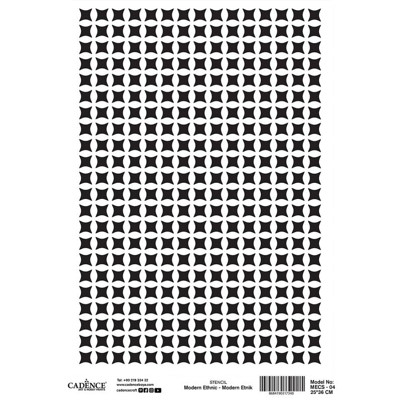 MECS04 Stencil MODERN ETHNIC 25x36 cm