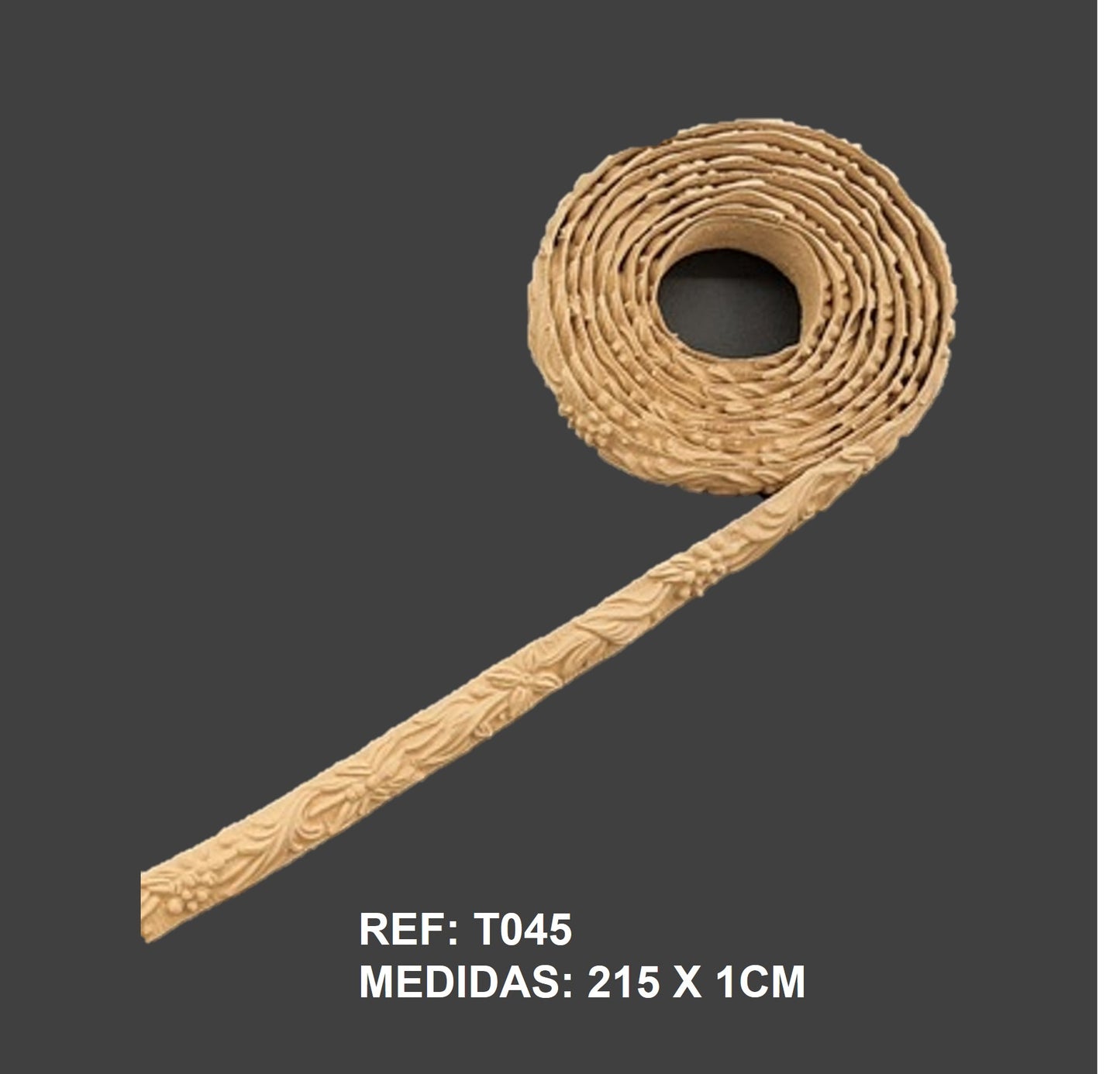 T045 Ribete flexible tallado