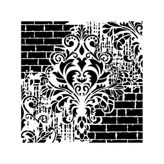 GCS002 Stencil GRUNGE MIDI 45x45cm