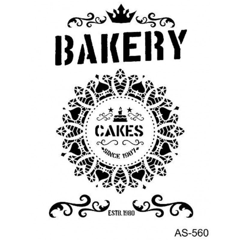 AS560 Stencil BAKERY 21x30