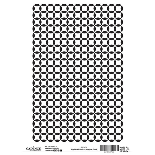 MECS03 Stencil MODERN ETHNIC 25x36cm