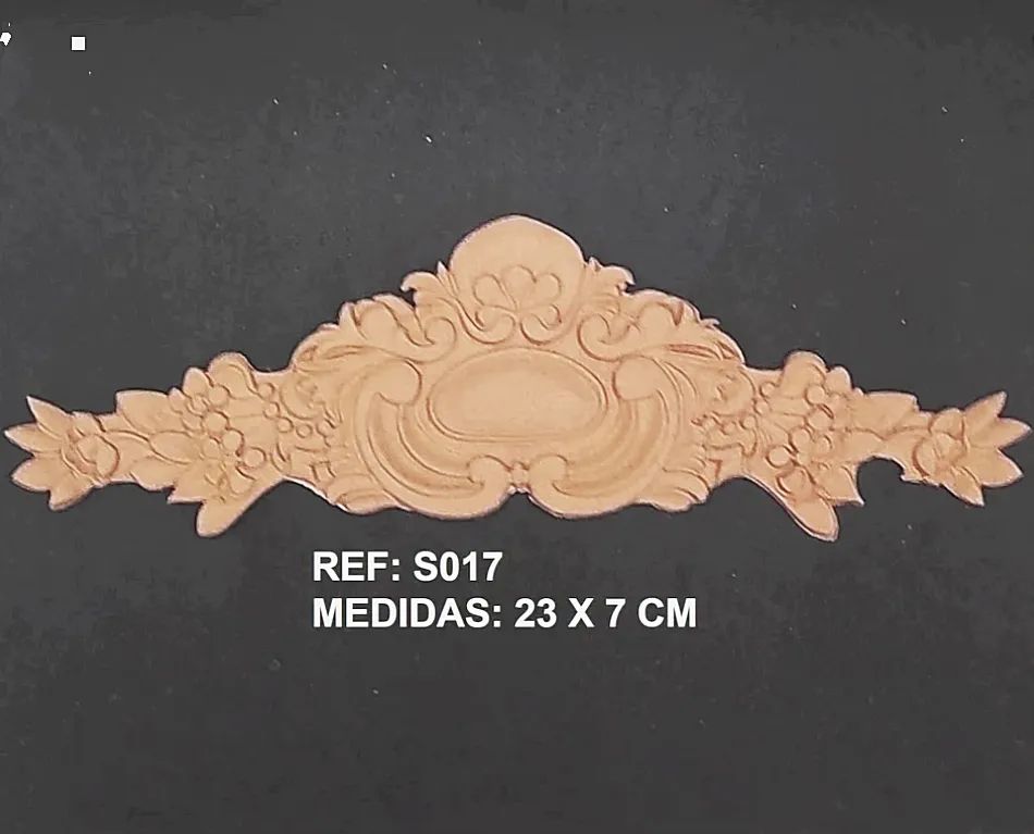 S017 Talla decorativa de madera flexible