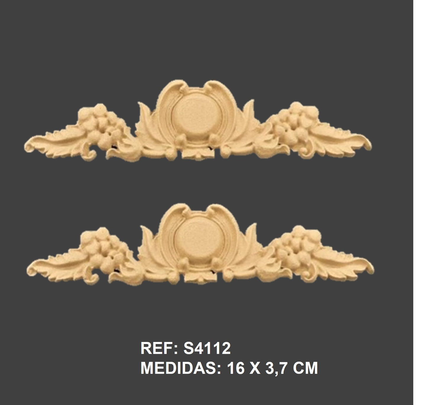 S4112  Conjunto decorativo de talla de madera flexible