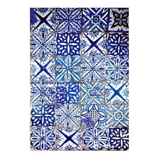 PA306 Papel de Arroz Azulejos Azules